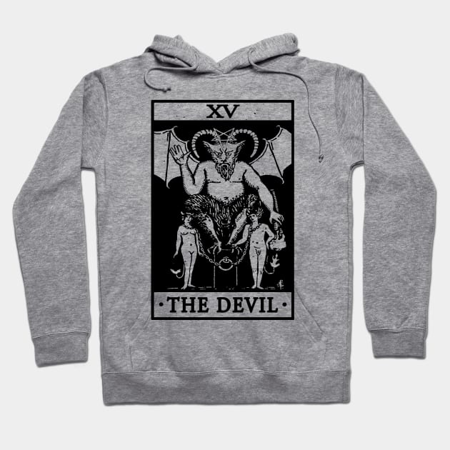 VINTAGE TAROT CARD T SHIRT, THE DEVIL CARD, OCCULT, TAROT Hoodie by Tshirt Samurai